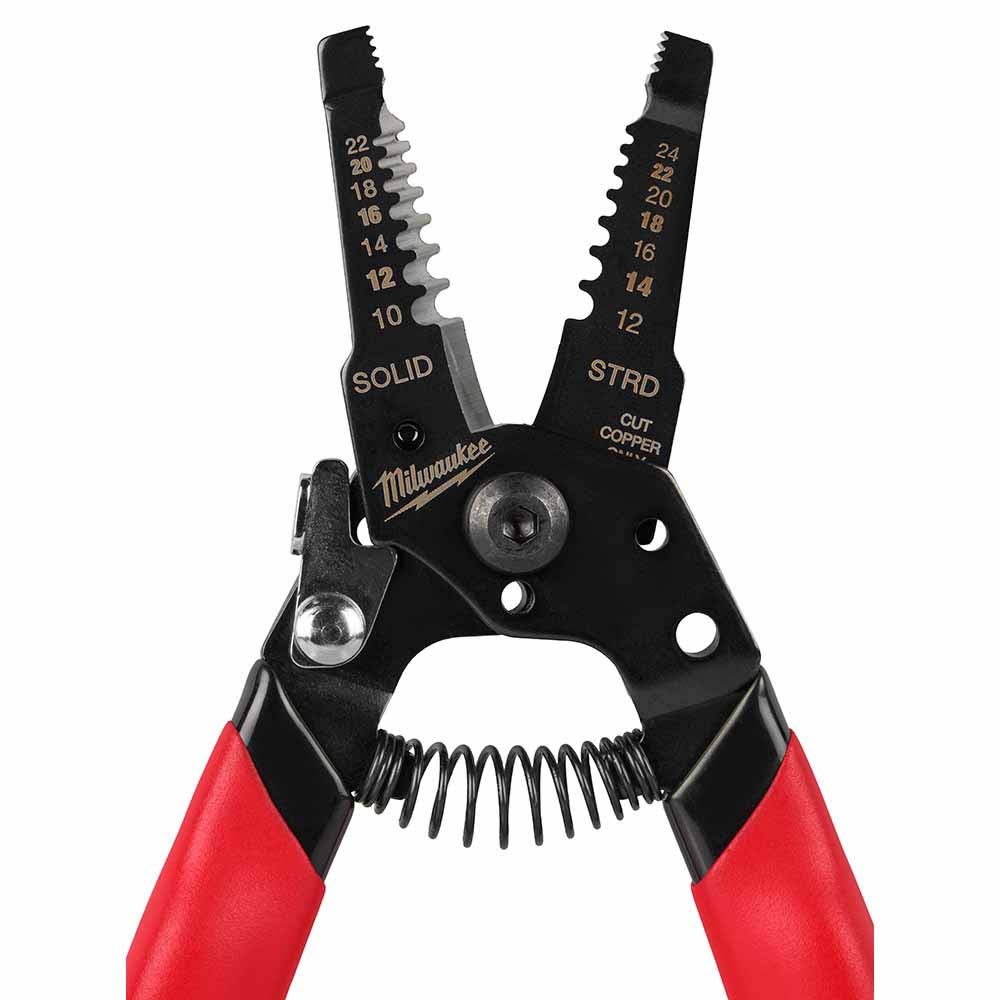 Milwaukee 48-22-3043 10-24 AWG Compact Dipped Grip Wire Stripper & Cutter - 5