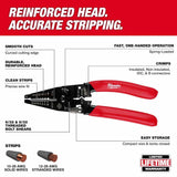 Milwaukee 48-22-3052 10-28 AWG Multi-Purpose Dipped Grip Wire Stripper & Cutter w/ Reinforced Head - 2