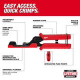 Milwaukee 48-22-3073 Extended Reach Compression Coax Crimper - 2