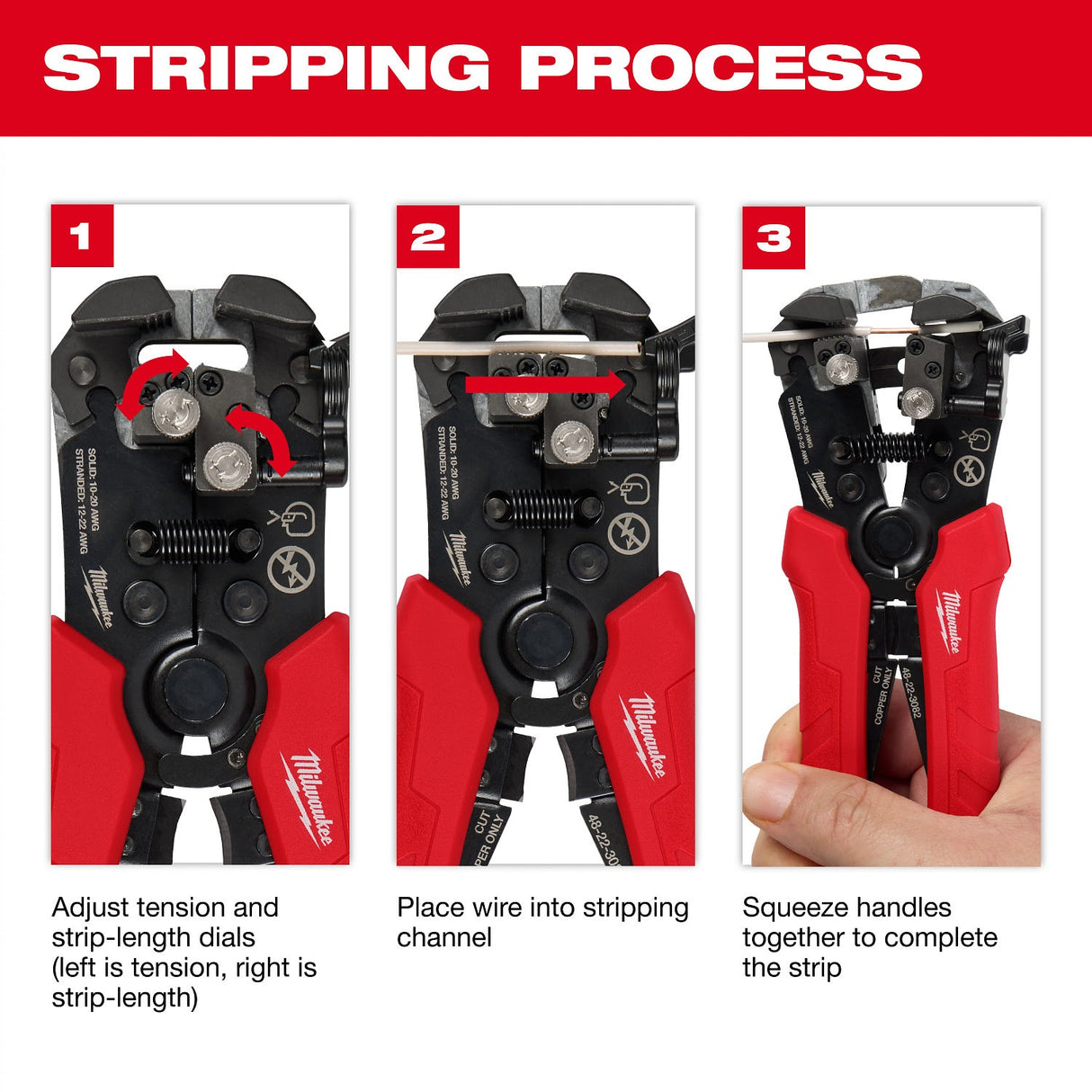 Milwaukee 48-22-3082 Self-Adjusting Wire Stripper & Cutter - 2