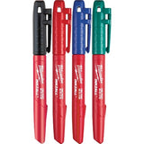 Milwaukee 48-22-3106 Inkzall Fine Point Colored Marker 4-Pack