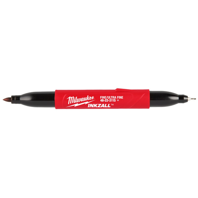 Milwaukee 48-22-3115 Double Sided Black Jobsite Marker Ultra Fine & Fine Point