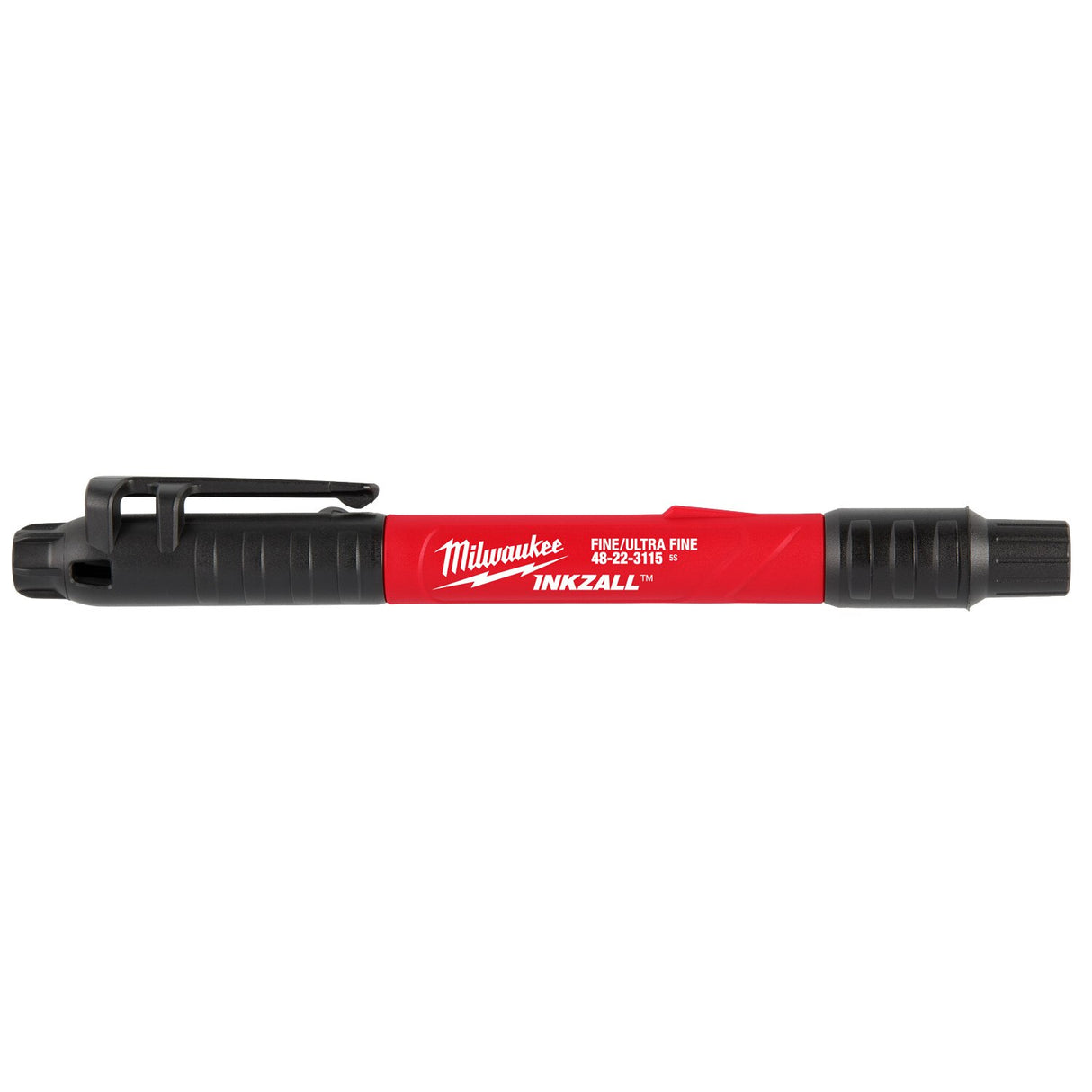 Milwaukee 48-22-3115 Double Sided Black Jobsite Marker Ultra Fine & Fine Point - 12