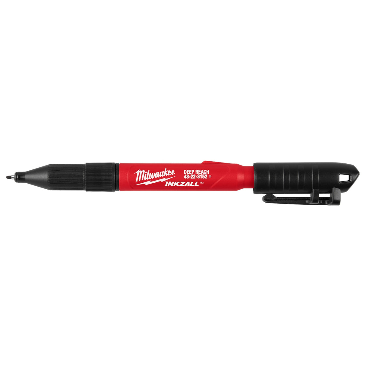 Milwaukee 48-22-3152 INKZALL 2IN1 Deep Reach Ultra Fine Point Black Jobsite Marker - 11