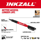 Milwaukee 48-22-3152 INKZALL 2IN1 Deep Reach Ultra Fine Point Black Jobsite Marker - 2
