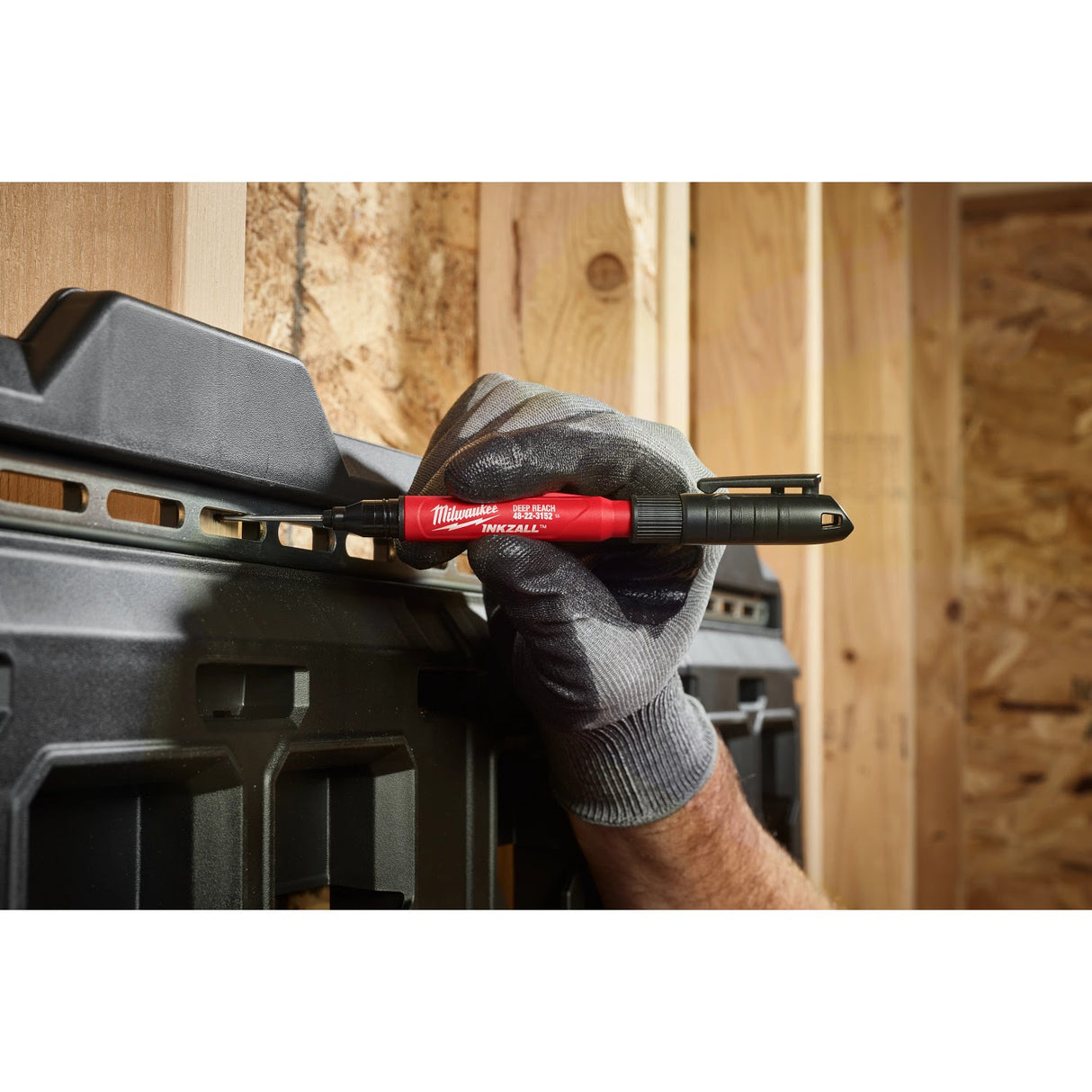 Milwaukee 48-22-3152 INKZALL 2IN1 Deep Reach Ultra Fine Point Black Jobsite Marker - 3