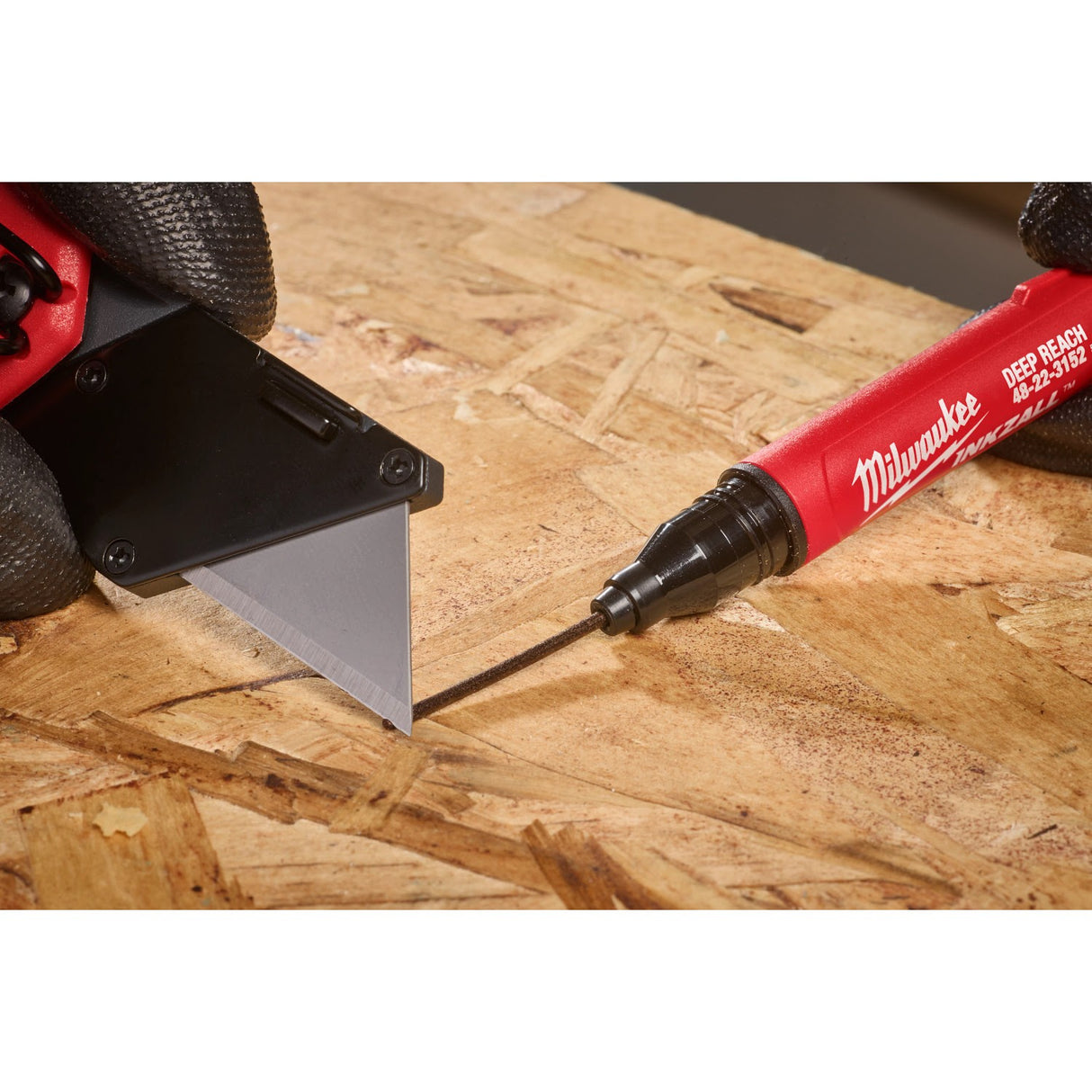 Milwaukee 48-22-3152 INKZALL 2IN1 Deep Reach Ultra Fine Point Black Jobsite Marker - 4