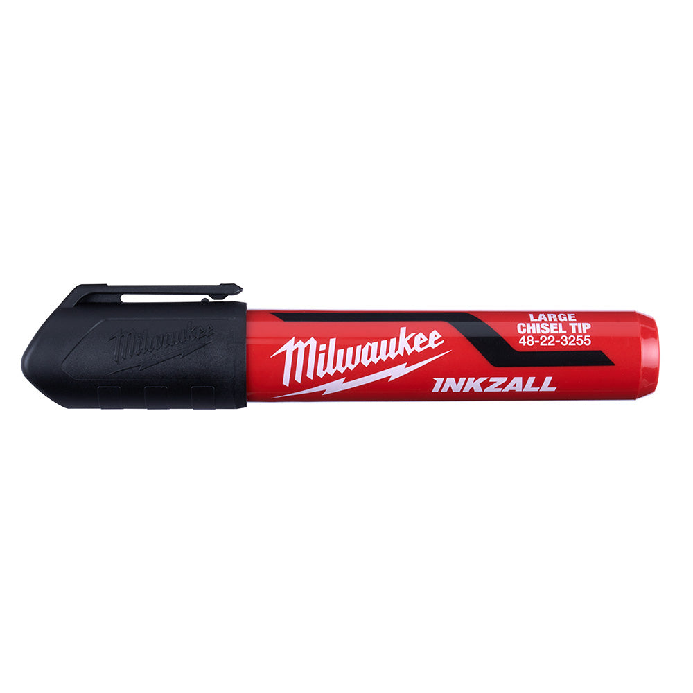 Milwaukee 48-22-3250 INKZALL 3PC Large Chisel Tip Black Marker