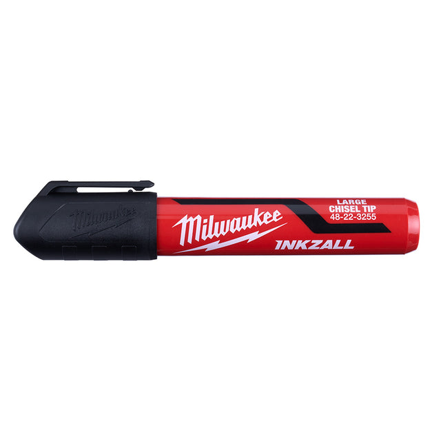 Milwaukee 48-22-3250 INKZALL 3PC Large Chisel Tip Black Marker