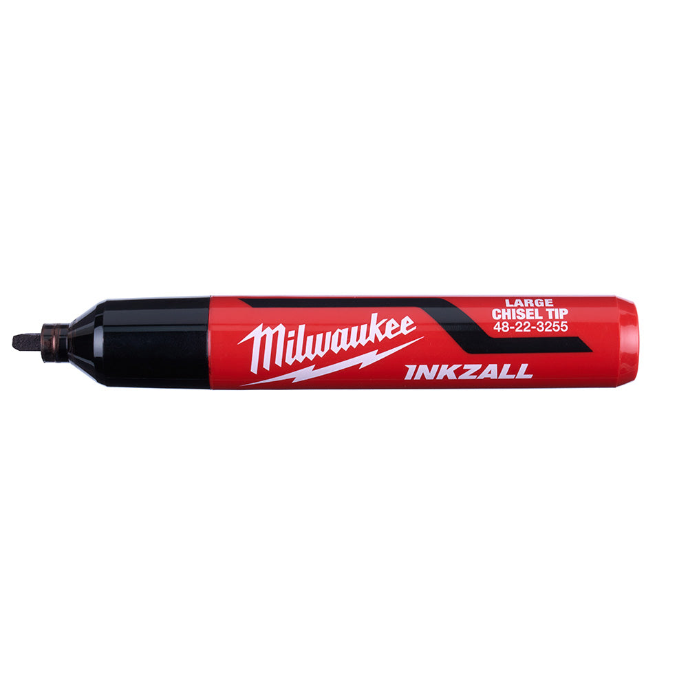 Milwaukee 48-22-3250 INKZALL 3PC Large Chisel Tip Black Marker - 2