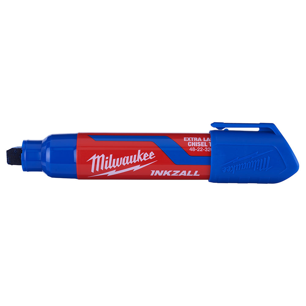 Milwaukee 48-22-3267 INKZALL Extra Large Chisel Tip Blue Marker - 3