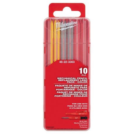 Milwaukee 48-22-3303 Mechanical Pencil Replacement Color Lead Pack (10 Pack)