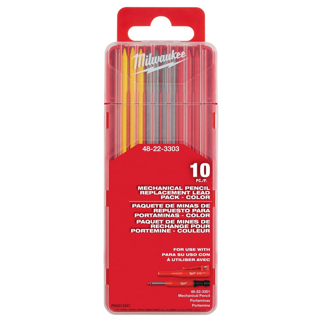 Milwaukee 48-22-3303 Mechanical Pencil Replacement Color Lead Pack (10 Pack)