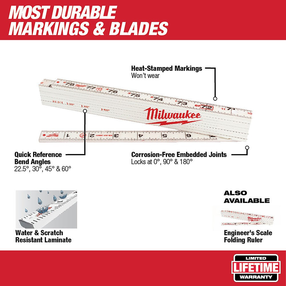 Milwaukee 48-22-3801 Composite Folding Rule - 2