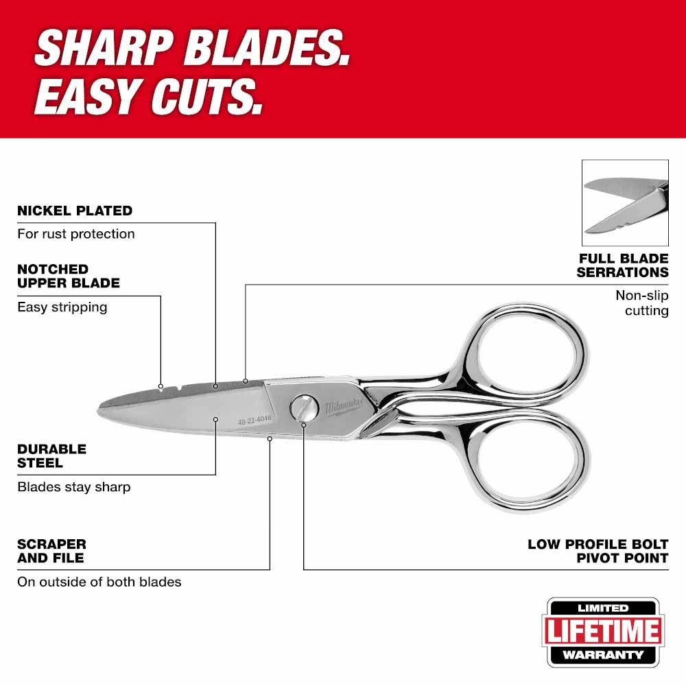 Milwaukee 48-22-4048 Electrician Scissors - 3