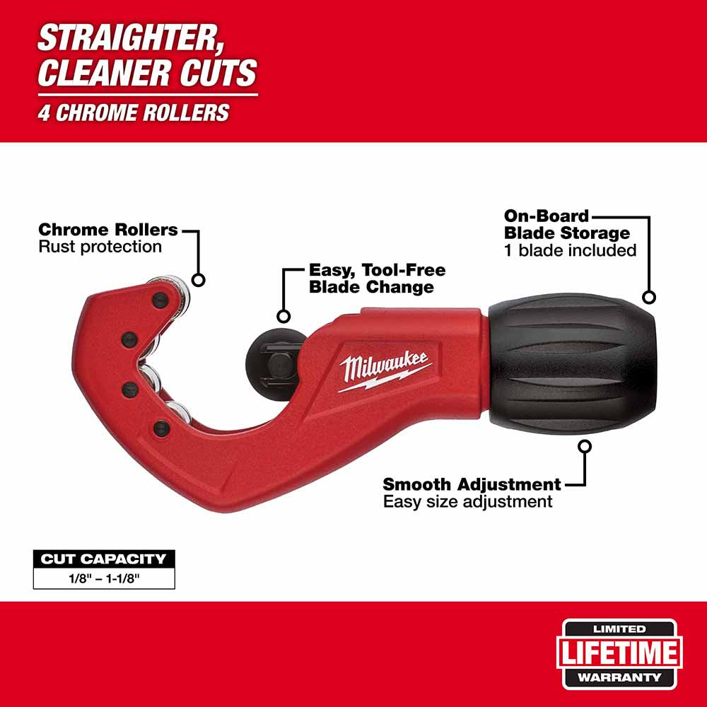 Milwaukee 48-22-4259 1" Constant Swing Copper Tubing Cutter - 2