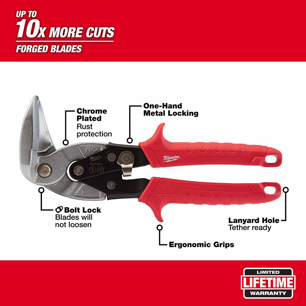 Milwaukee 48-22-4511 Right Angle Left Cutting Snip - 2