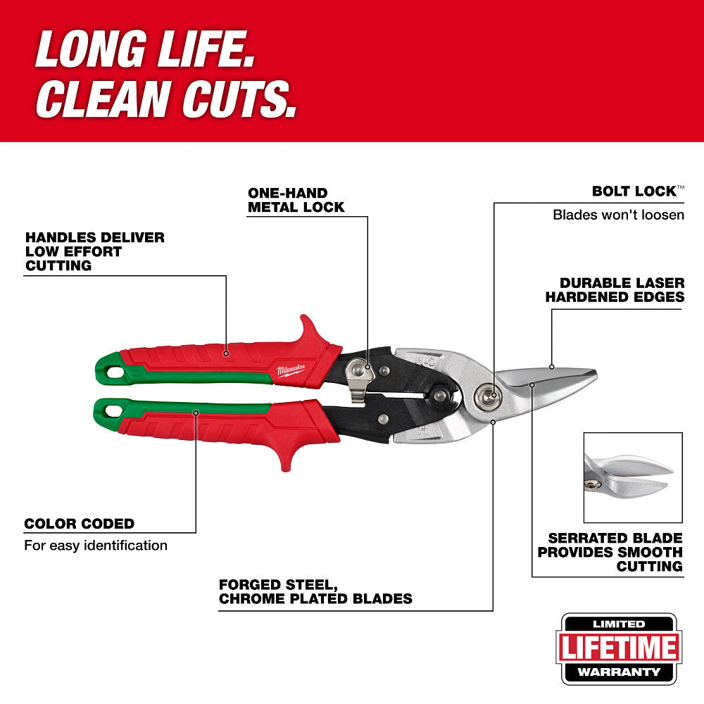 Milwaukee 48-22-4550 Right Cutting Aviation Snips - 3