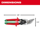 Milwaukee 48-22-4552 Right Cutting Offset Aviation Snips - 4