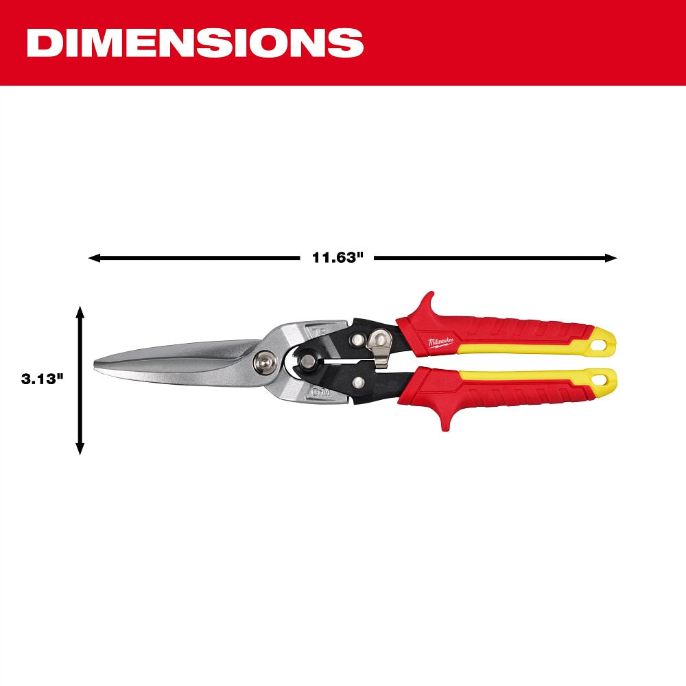 Milwaukee 48-22-4567 Long Cut Aviation Snips - 8