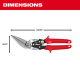 Milwaukee 48-22-4568 Left Offset Long Cut Aviation Snips - 4