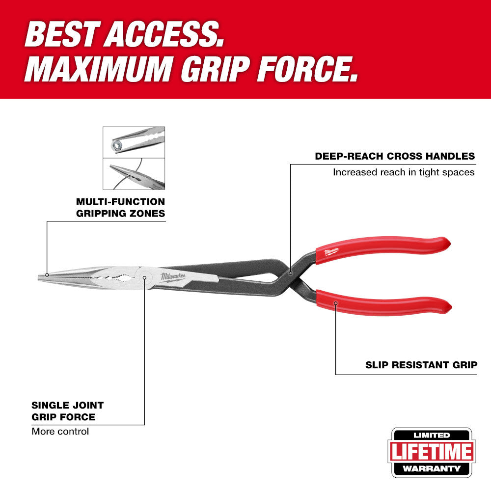 Milwaukee 48-22-6540 13" Long Reach Pliers - Straight Nose - 2