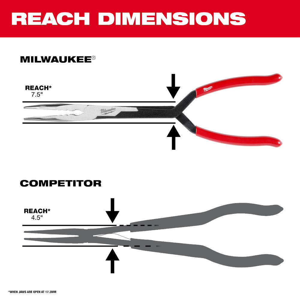 Milwaukee 48-22-6540 13" Long Reach Pliers - Straight Nose - 3