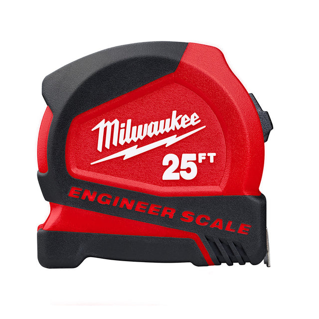 Milwaukee 48-22-6625E 25' Compact Tape Measure w/ Engineer Scale