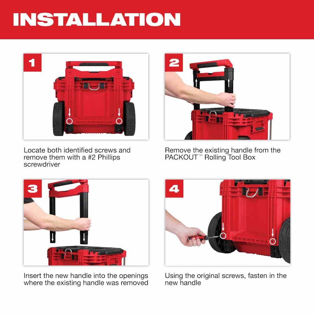 Milwaukee 48-22-8027 Low-Profile Handle for PACKOUT Rolling Tool Box - 5