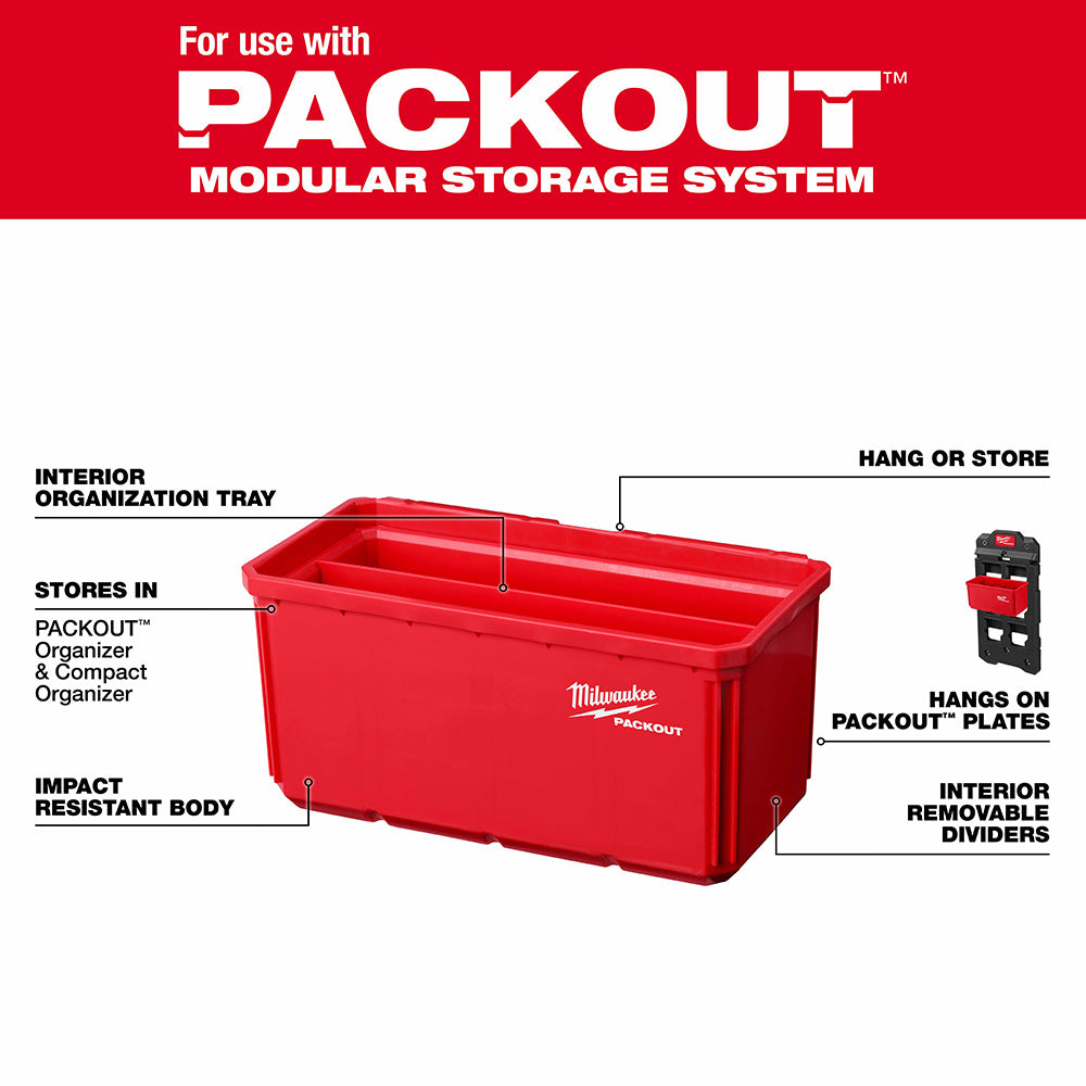 Milwaukee 48-22-8063 2PK PACKOUT Shop Storage Large Bin Set - 2