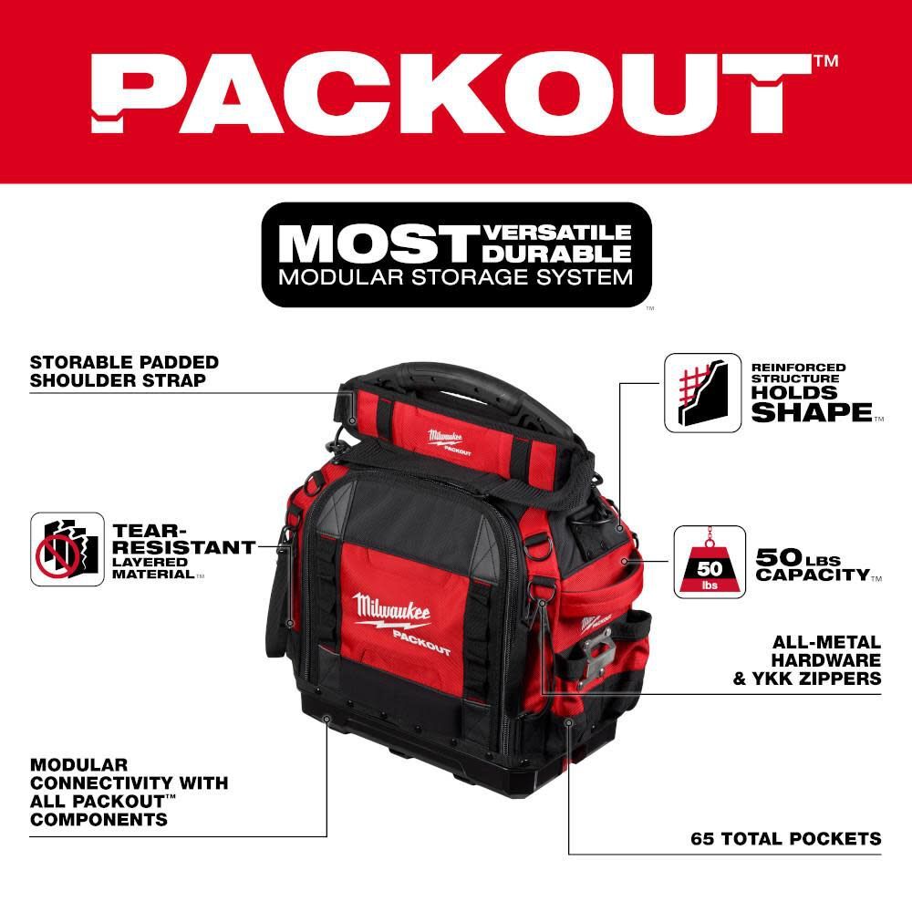 Milwaukee 48-22-8316 PACKOUT 15" Structured Tool Bag - 4