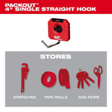 Milwaukee 48-22-8328 PACKOUT 4" Single Straight Hook - 3