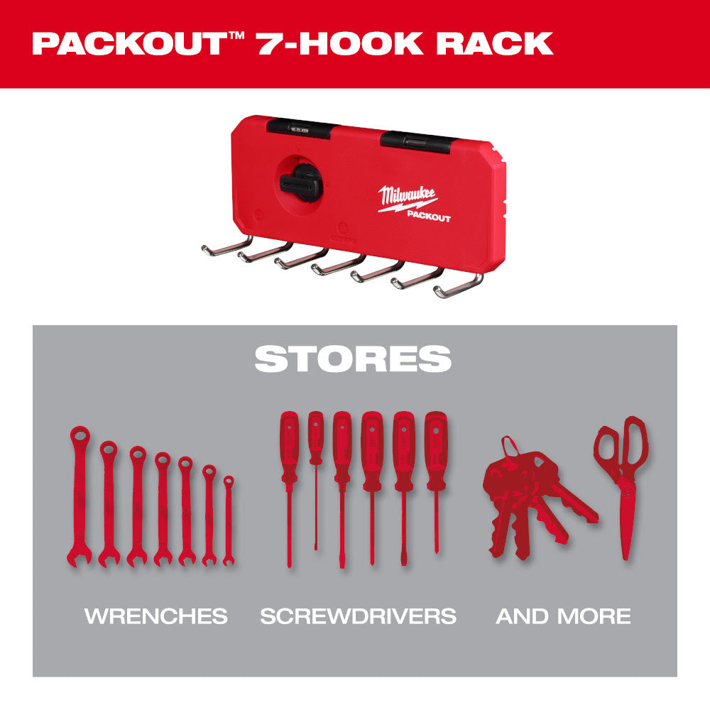 Milwaukee 48-22-8329 PACKOUT 7-Hook Rack - 3