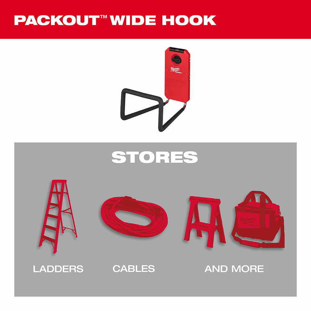 Milwaukee 48-22-8332 PACKOUT Shop Storage Wide Hook - 3