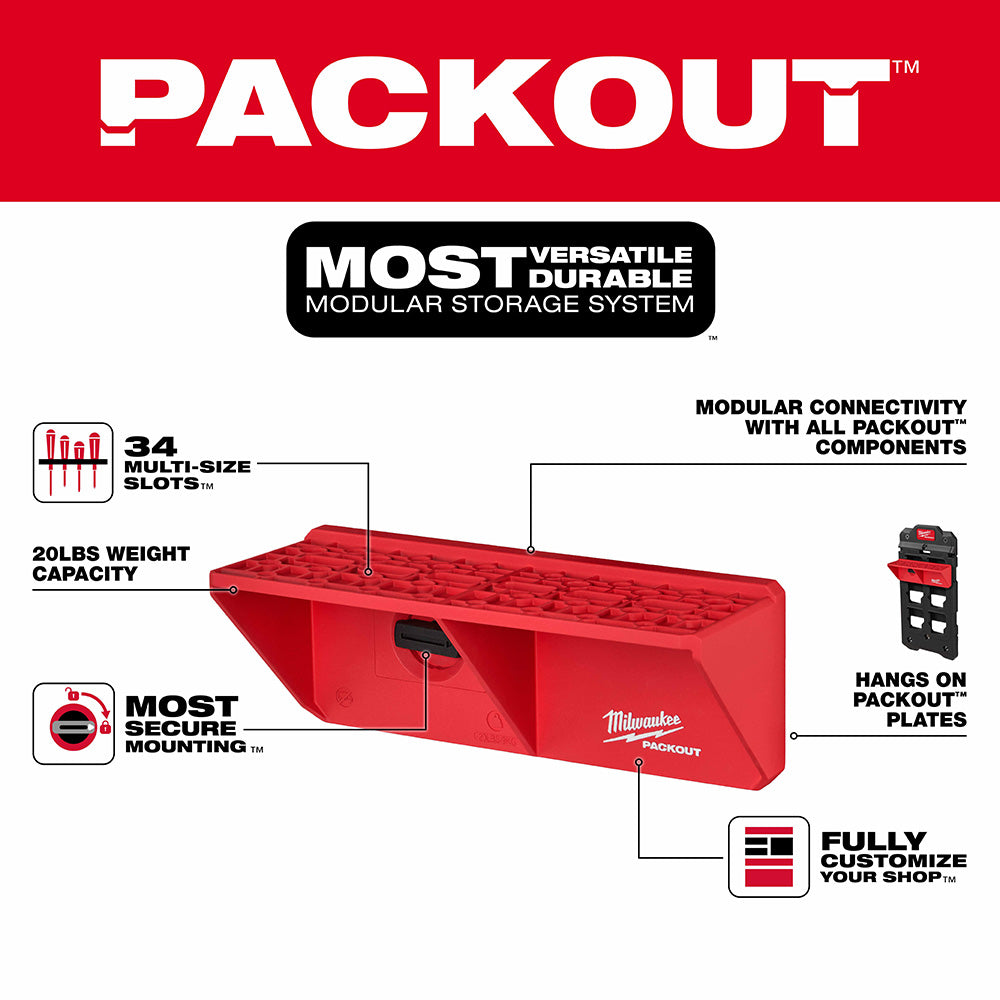 Milwaukee 48-22-8341 PACKOUT Shop Storage Screwdriver Rack - 2