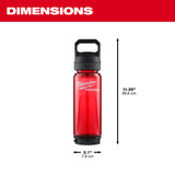 Milwaukee 48-22-8371R PACKOUT 25oz Bottle with Chug Lid - Red - 3