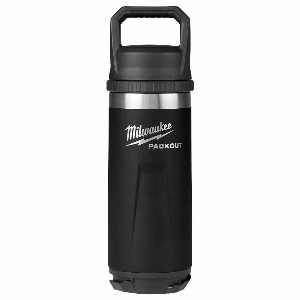 Milwaukee 48-22-8382B PACKOUT 18oz Insulated Bottle with Chug Lid - Black