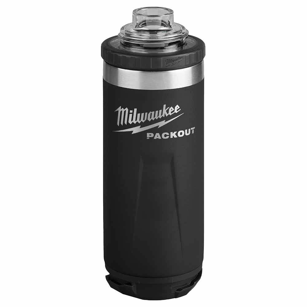 Milwaukee 48-22-8382B PACKOUT 18oz Insulated Bottle with Chug Lid - Black - 4