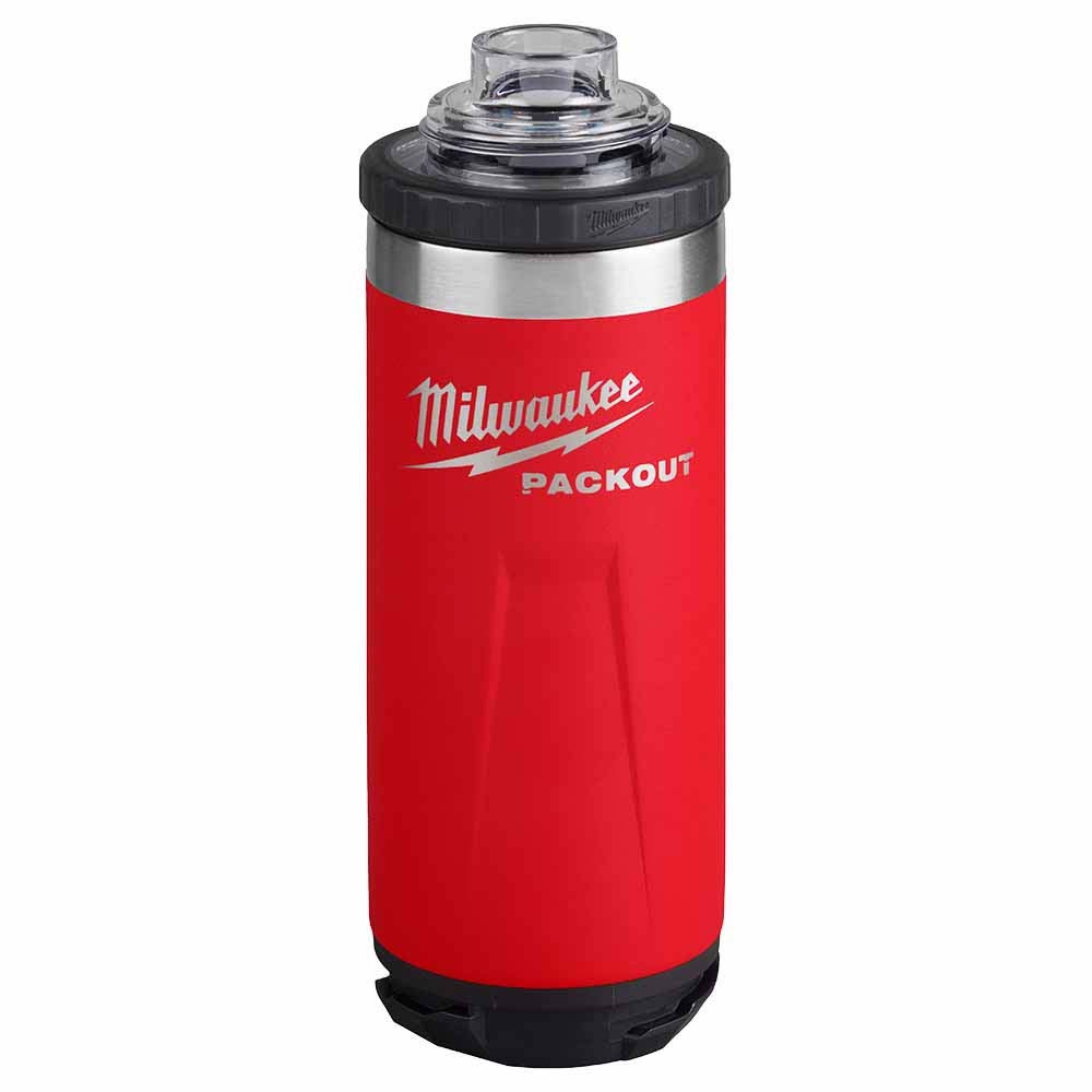 Milwaukee 48-22-8382R PACKOUT 18oz Insulated Bottle with Chug Lid - Red - 4