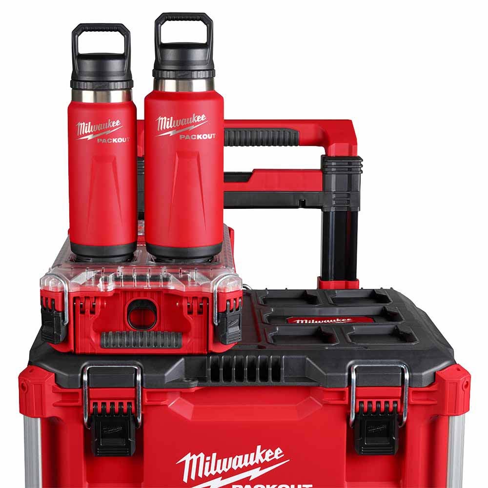 Milwaukee 48-22-8382R PACKOUT 18oz Insulated Bottle with Chug Lid - Red - 5