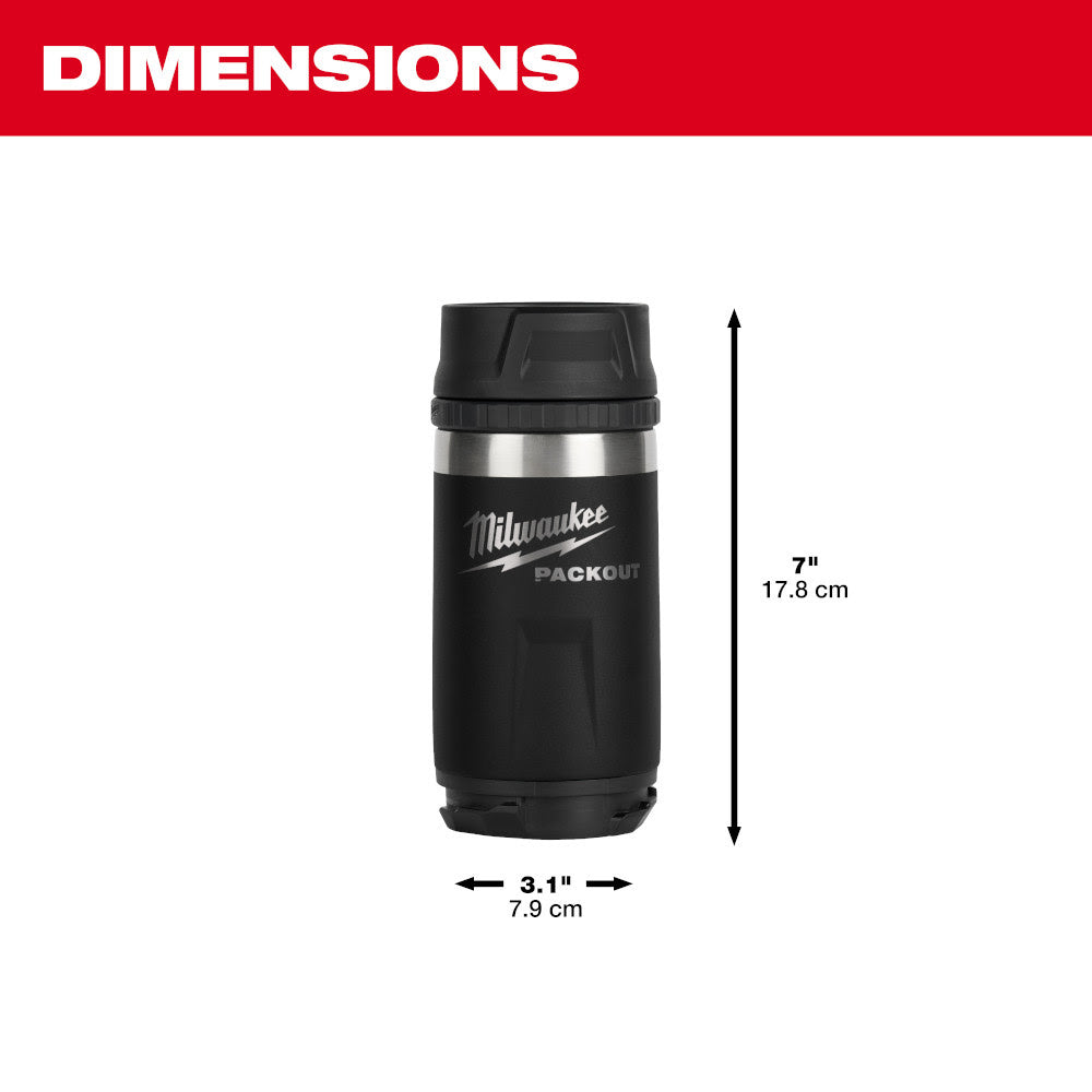 Milwaukee 48-22-8391B PACKOUT 12oz Insulated Bottle with Sip Lid - 3