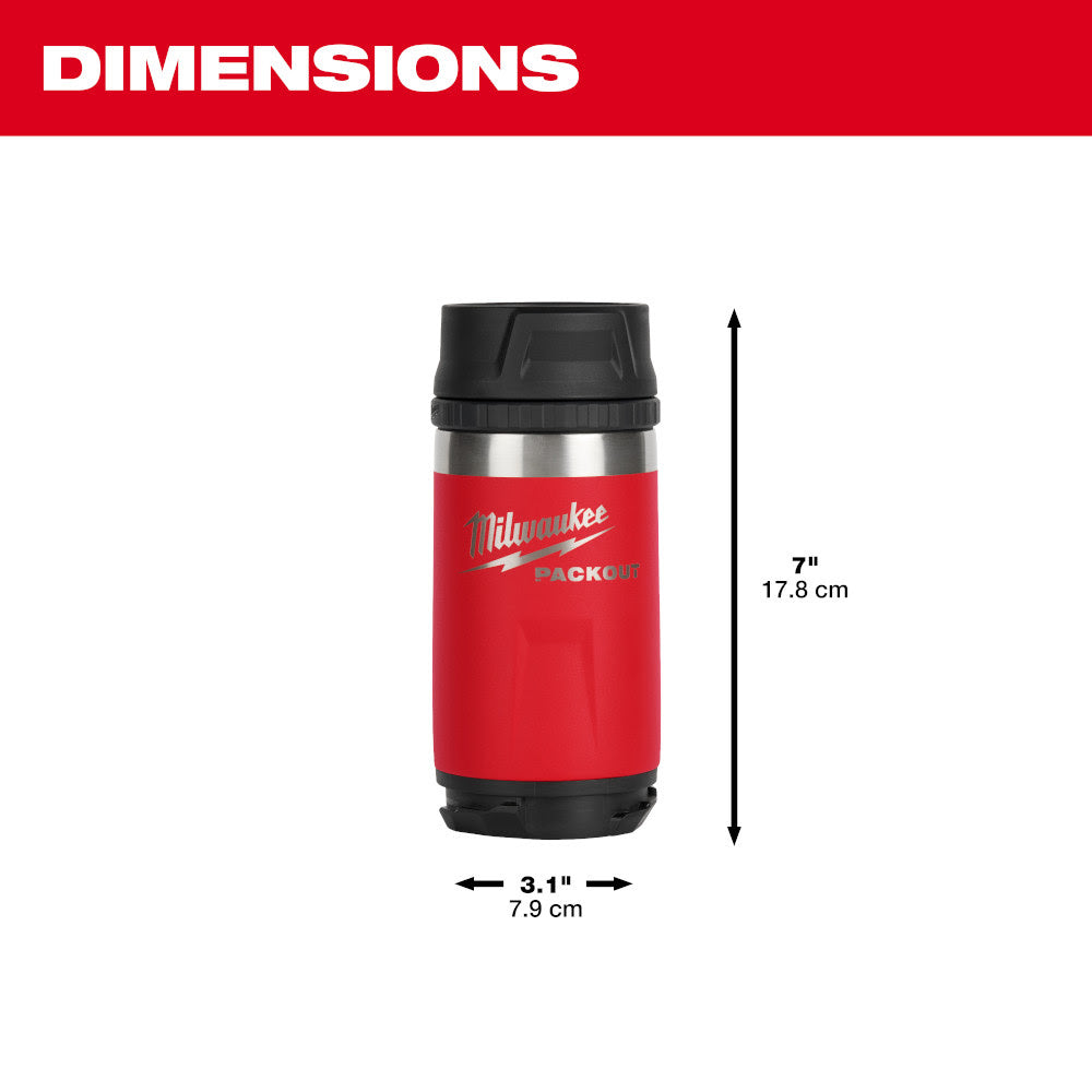 Milwaukee 48-22-8391R PACKOUT 12oz Insulated Bottle with Sip Lid - 3