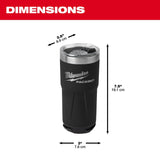 Milwaukee 48-22-8392B PACKOUT 20oz Tumbler - Black - 3