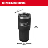 Milwaukee 48-22-8393B PACKOUT 30oz Tumbler - Black - 3