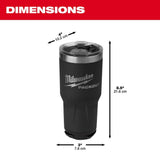 Milwaukee 48-82-8393BP PACKOUT 30oz Tumbler - Black - 3