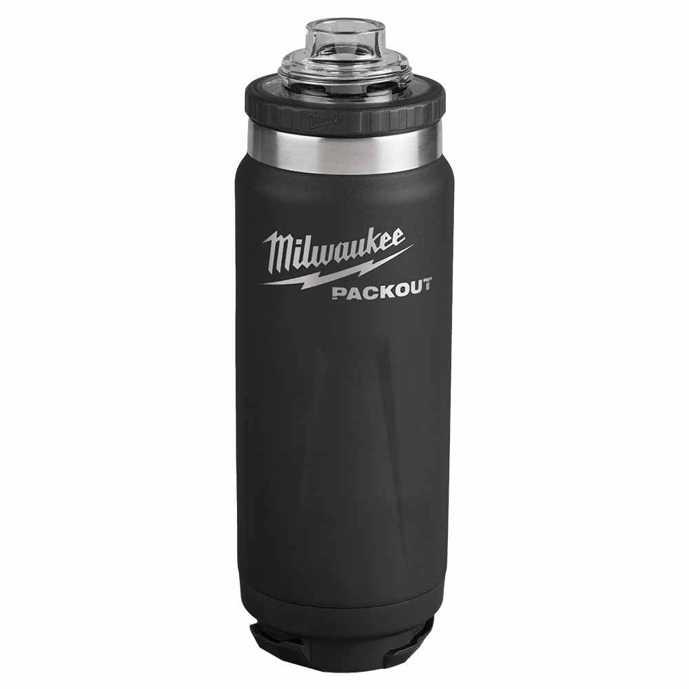 Milwaukee 48-22-8396B PACKOUT 24oz Insulated Bottle with Chug Lid - Black - 4