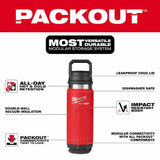 Milwaukee 48-22-8396R PACKOUT 24oz Insulated Bottle with Chug Lid - Red - 2