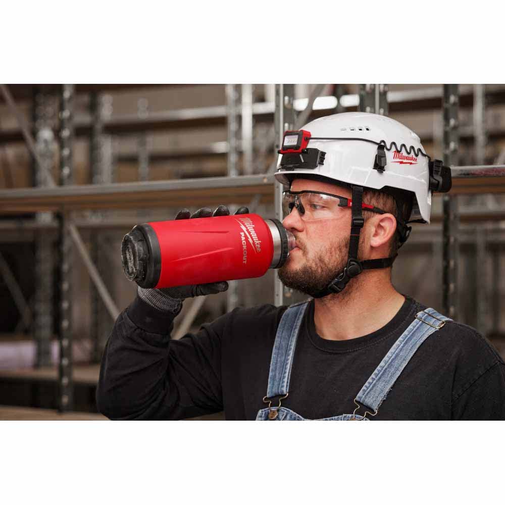 Milwaukee 48-22-8397R PACKOUT 36oz Insulated Bottle with Chug Lid - Red - 9