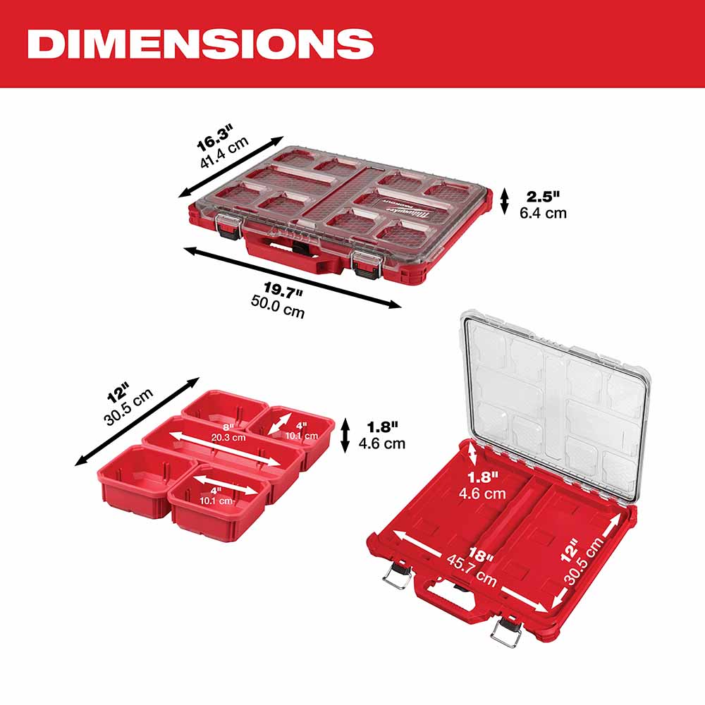 Milwaukee 48-22-8431 PACKOUT Low-Profile Organizer - 6