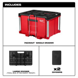 Milwaukee 48-22-8441 PACKOUT Single Drawer Tool Box 22.2" W x 16.3" L x 14.3" H with Locking Bar and Dividers - 5